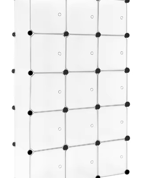 Modulaire Schoenenkast met 15 Kubussen – Wit Opbergsysteem