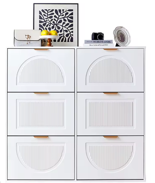 Schoenenkast met 6 Kleppen en Open Opbergruimte