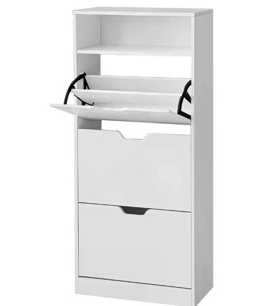Smal 3-laags Schoenenrek met Klapladen – Schoenenkast Organizer
