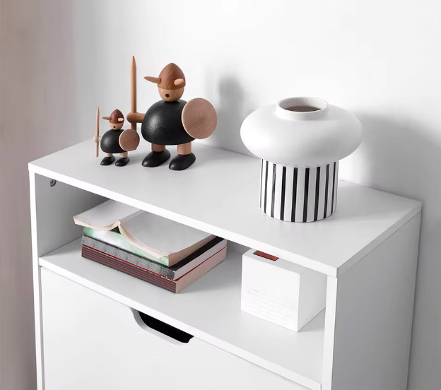 Smal 3-laags Schoenenrek met Klapladen – Schoenenkast Organizer