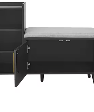 Schoenenkast met Zitbank – 3 Deuren en amp; Verstelbare Opbergruimte