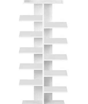 Witte Schoenenkast met 12 Vakken – Ruimtebesparend Rek