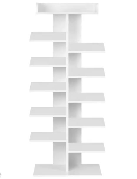 Witte Schoenenkast met 12 Vakken – Ruimtebesparend Rek