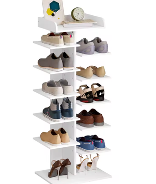 Witte Schoenenkast met 12 Vakken – Ruimtebesparend Rek