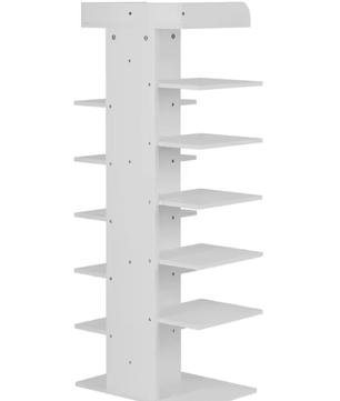 Witte Schoenenkast met 12 Vakken – Ruimtebesparend Rek