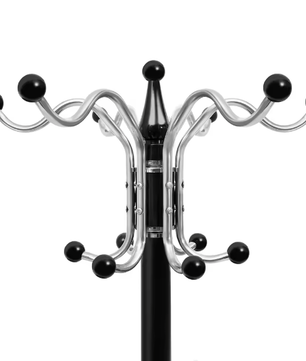 Robuust Hoeden- en Kledingrek met RVS Frame en Marmeren Basis