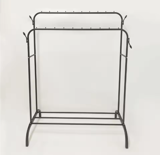 Dubbelpolig Kledingrek met Haken – Vrijstaand en nbsp; Hoge Capaciteit