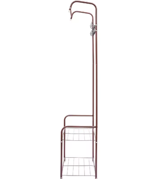 Metalen kapstok met plank en 4 haken – Vrijstaand en stevig