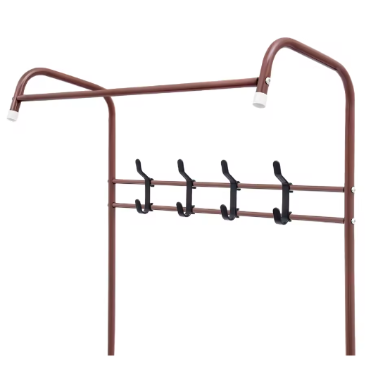 Metalen kapstok met plank en 4 haken – Vrijstaand en stevig