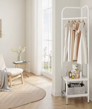 Metalen Hoekkapstok met Dubbele Plank – Vrijstaand, Ruimtebesparend en Stijlvol