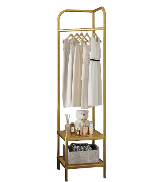 Metalen Hoekkapstok met Dubbele Plank – Vrijstaand, Ruimtebesparend en Stijlvol