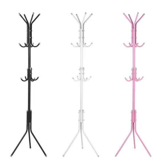 Metalen Kapstok met 10 Haken – Vrijstaande Jas en Hoedenstandaard