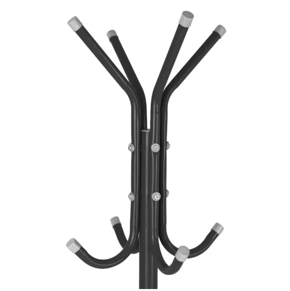 Metalen Kapstok met 10 Haken – Vrijstaande Jas en Hoedenstandaard