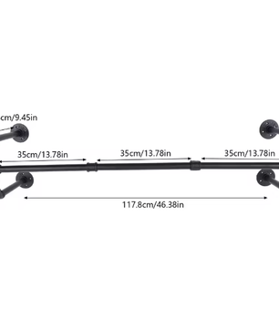 Industriële Wandkledingrail van Metaal – Stevig, Ruimtebesparend en Stijlvol