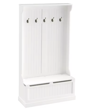 Kapstokmeubel met Bank – 3-in-1 Halmeubel met Haken en amp; Opbergbank