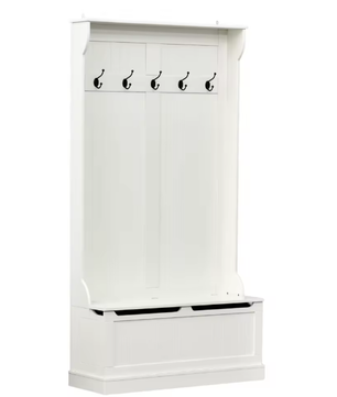 Kapstokmeubel met Bank – 3-in-1 Halmeubel met Haken en amp; Opbergbank