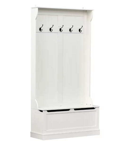 Kapstokmeubel met Bank – 3-in-1 Halmeubel met Haken en amp; Opbergbank