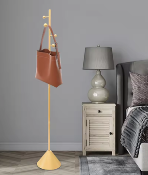 Vrijstaande Metalen Kapstok met 8 Haken – Slank en Modern Ontwerp (28×170 cm)