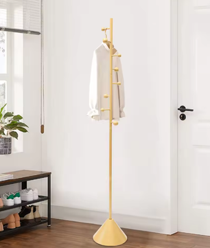 Vrijstaande Metalen Kapstok met 8 Haken – Slank en Modern Ontwerp (28×170 cm)