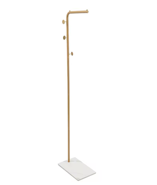 Moderne Vrijstaande Kapstok met Leistenen Basis – 3 Haken, Stabiel, Ruimtebesparend en Ideaal voor Kleine Ruimtes