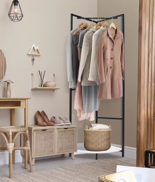 Hoek Kapstok met Plank en Schoenenrek – Vrijstaand en Ruimtebesparend