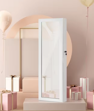 Wandspiegel Sieradenkast met Opbergvakken en Slot