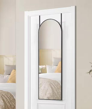 Volledige Wand- of Deurspiegel met Gebogen Aluminium Frame