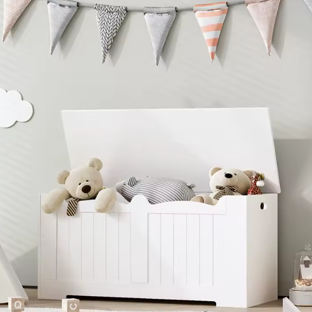 Opbergkist en Opklapbare Opbergbank – Houten Opbergorganisator voor Hal