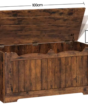 Opbergkist en Opklapbare Opbergbank – Houten Opbergorganisator voor Hal