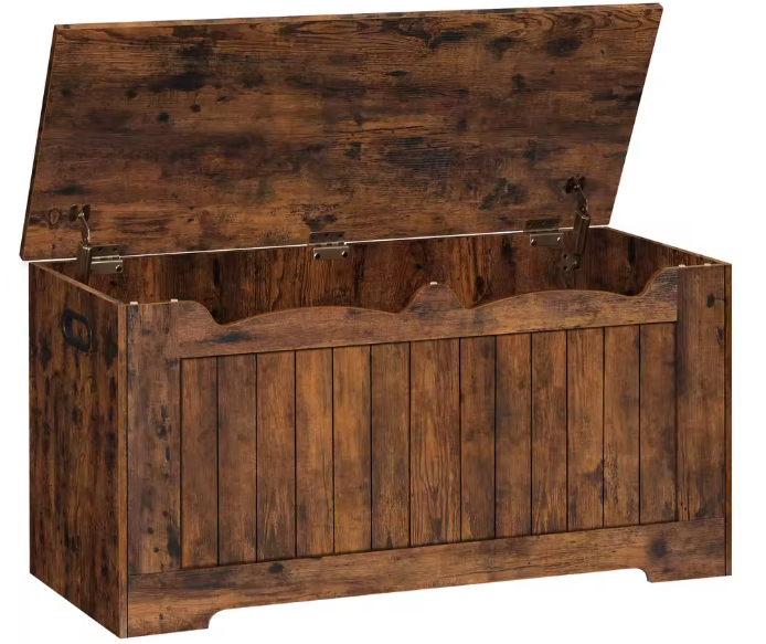 Opbergkist en Opklapbare Opbergbank – Houten Opbergorganisator voor Hal