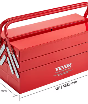 Draagbare Metalen Gereedschapskist – 3- en 5-laags Organizer met Handvat