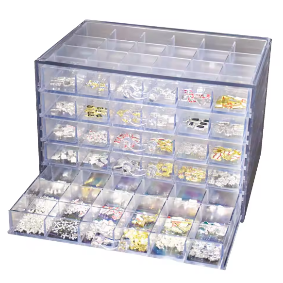 Grote Nail Art Opbergdoos – 120 Vakken en 5 Lades Organizer