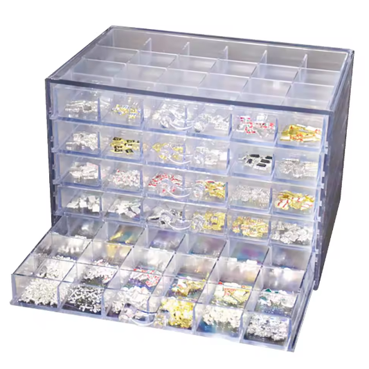 Grote Nail Art Opbergdoos – 120 Vakken en 5 Lades Organizer