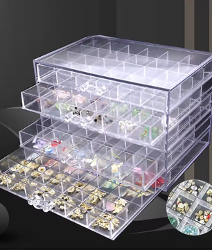 Grote Nail Art Opbergdoos – 120 Vakken en 5 Lades Organizer