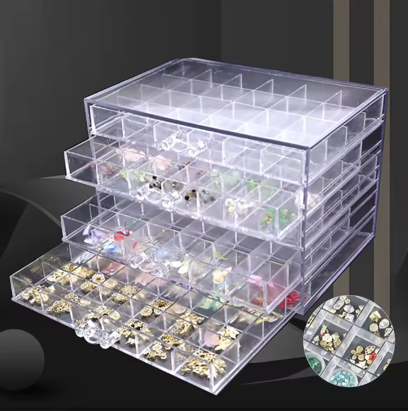 Grote Nail Art Opbergdoos – 120 Vakken en 5 Lades Organizer
