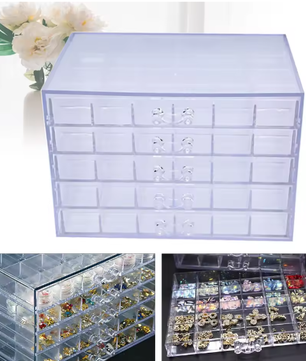 Grote Nail Art Opbergdoos – 120 Vakken en 5 Lades Organizer
