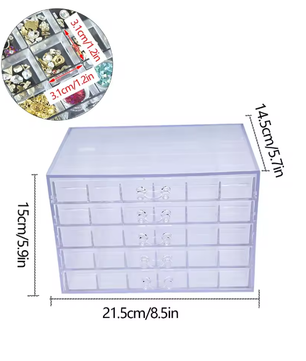Grote Nail Art Opbergdoos – 120 Vakken en 5 Lades Organizer
