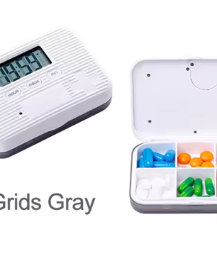 Slimme Draagbare Pillendoos – Elektronische Timer en 5 Alarmen – 4/6 Compartimenten