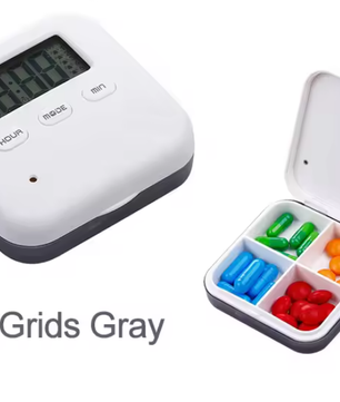 Slimme Draagbare Pillendoos – Elektronische Timer en 5 Alarmen – 4/6 Compartimenten