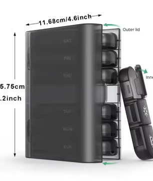 Wekelijkse Pillenorganizer – 7 Dagen, 3 Vakken per Dag, Compact en Draagbaar