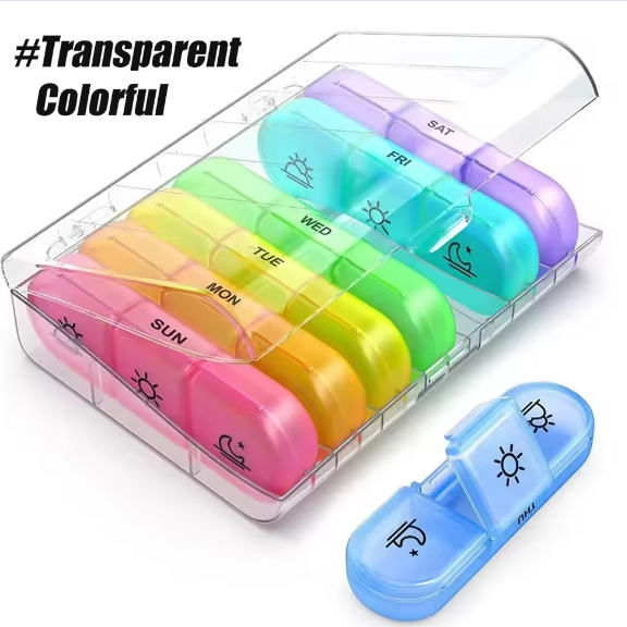 Wekelijkse Pillenorganizer – 7 Dagen, 3 Vakken per Dag, Compact en Draagbaar