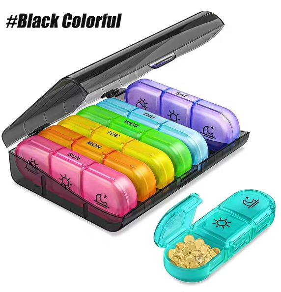 Wekelijkse Pillenorganizer – 7 Dagen, 3 Vakken per Dag, Compact en Draagbaar