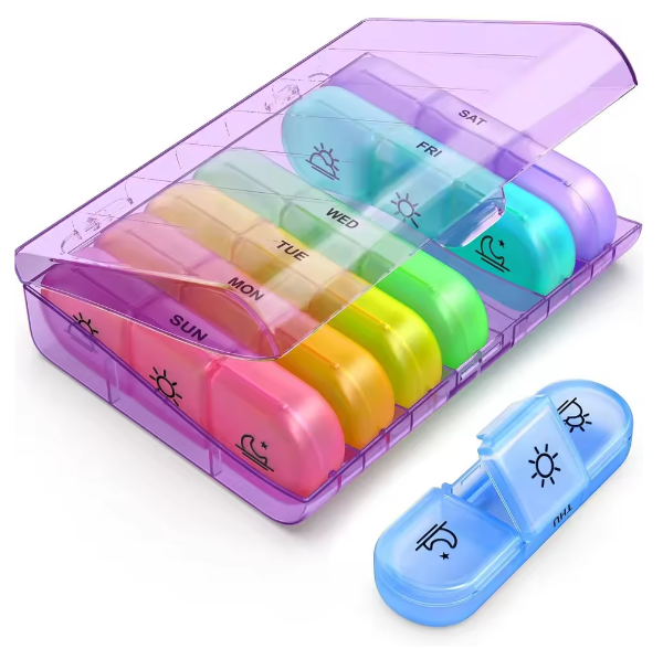 Wekelijkse Pillenorganizer – 7 Dagen, 3 Vakken per Dag, Compact en Draagbaar