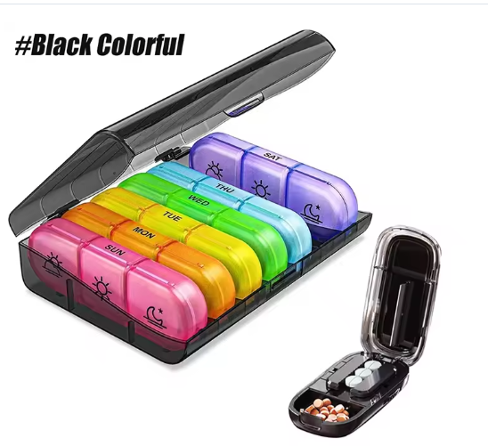 Wekelijkse Pillenorganizer – 7 Dagen, 3 Vakken per Dag, Compact en Draagbaar