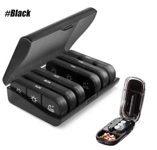 Wekelijkse Pillenorganizer – 7 Dagen, 3 Vakken per Dag, Compact en Draagbaar