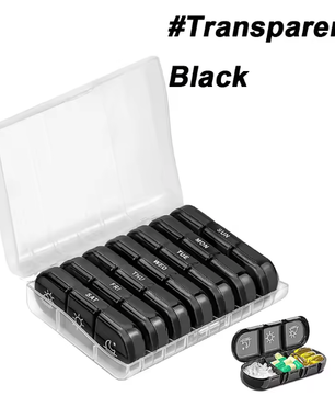 Wekelijkse Pillenorganizer – 7 Dagen, 3 Vakken per Dag, Compact en Draagbaar