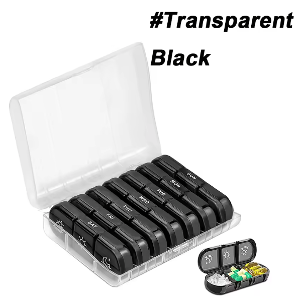 Wekelijkse Pillenorganizer – 7 Dagen, 3 Vakken per Dag, Compact en Draagbaar