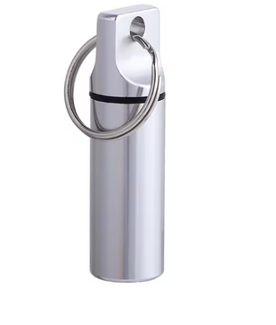 Waterdichte Metalen Pillendoos Sleutelhanger – Aluminium Mini Opbergcontainer voor Medicatie en Kleine Items