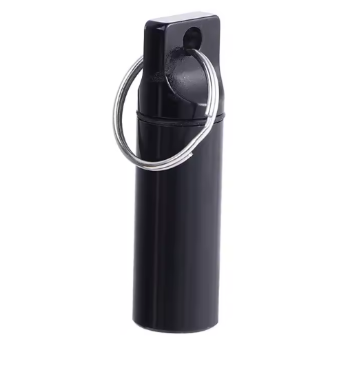 Waterdichte Metalen Pillendoos Sleutelhanger – Aluminium Mini Opbergcontainer voor Medicatie en Kleine Items