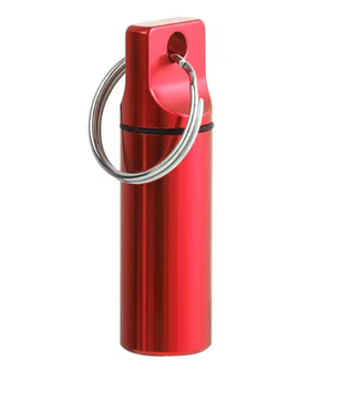 Waterdichte Metalen Pillendoos Sleutelhanger – Aluminium Mini Opbergcontainer voor Medicatie en Kleine Items